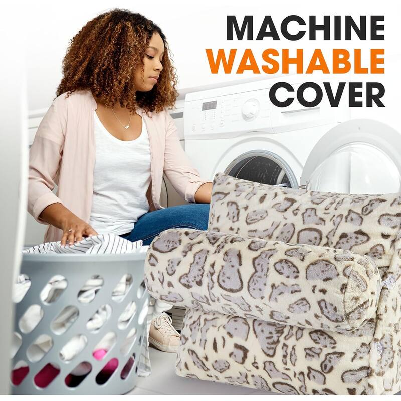 Cheer Collection Wedge Shaped Reading and TV Pillow with Adjustable Neck Pillow
