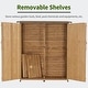 preview thumbnail 2 of 17, MCombo 64 inch Tall Outdoor Storage Cabinet Sheds with Lockable Double Doors, Fir Wood