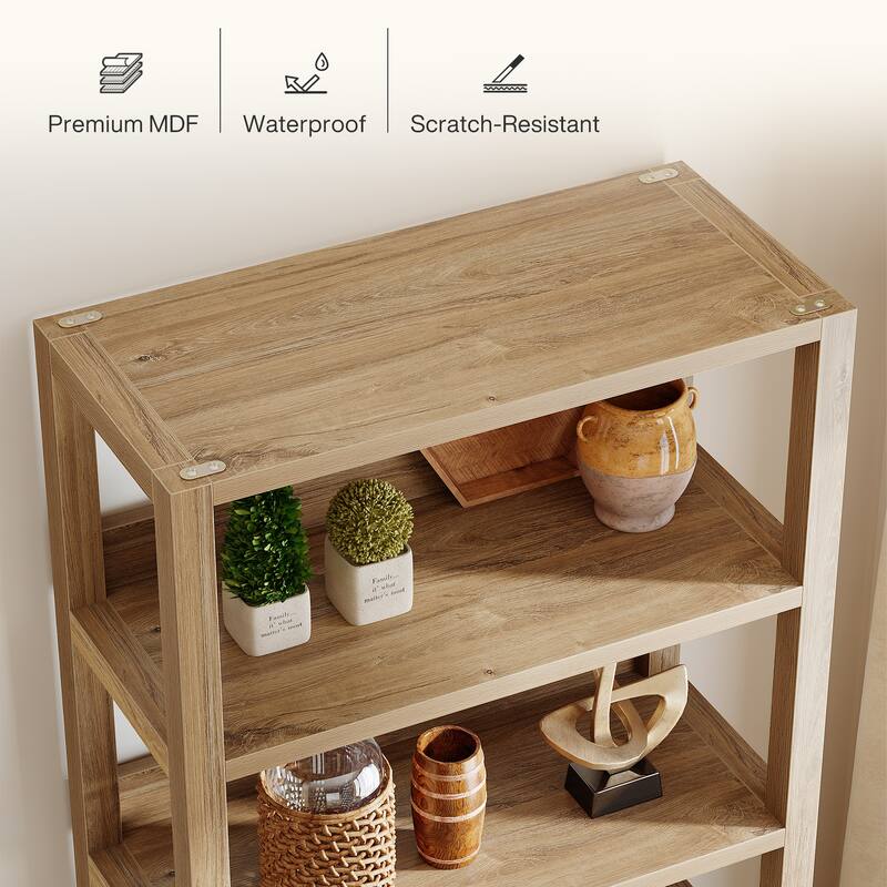 70.9-inch Tall Bookshelf Bookcase with Door Cabinet for Living Room - 13.78" D x 31.5" W x 70.9" H