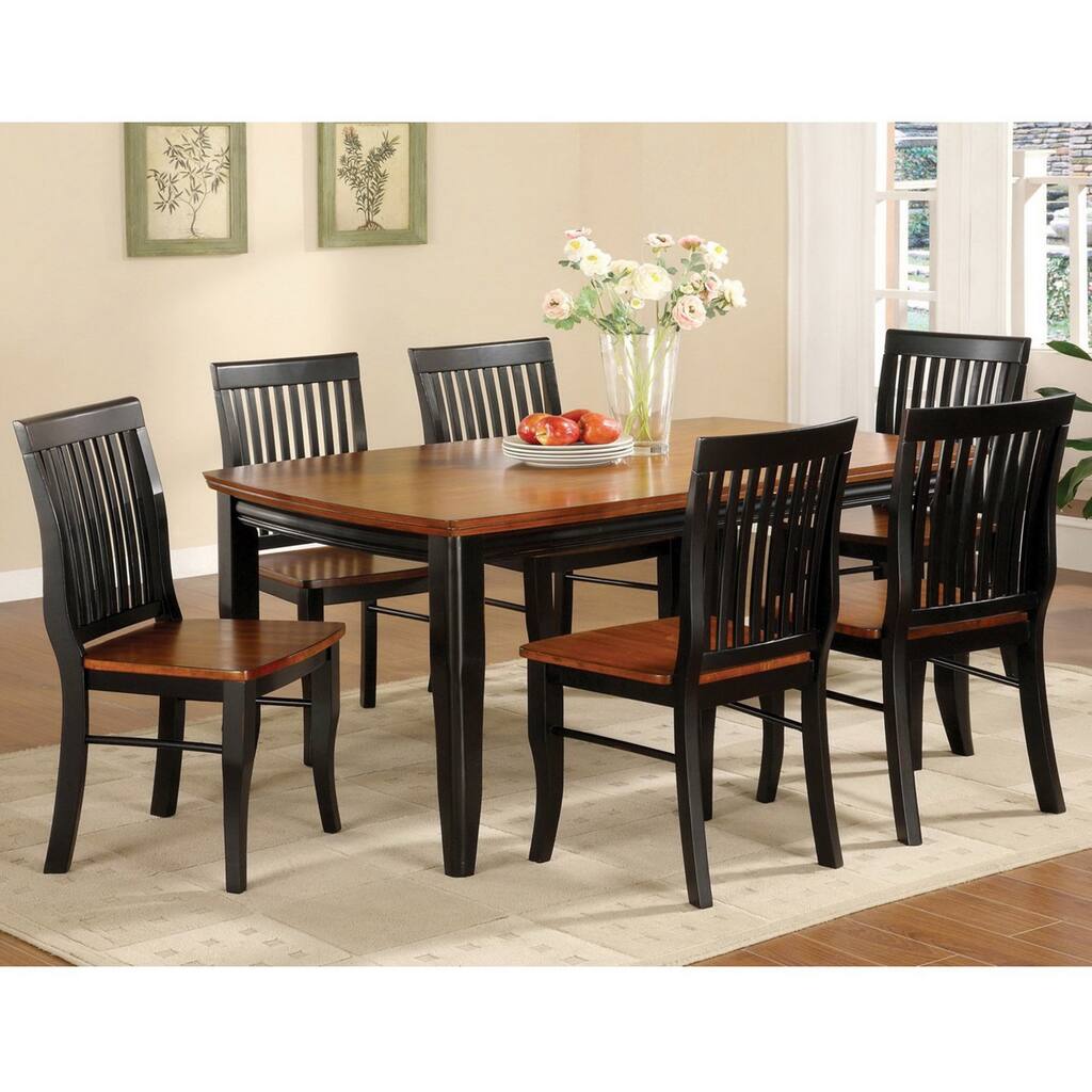 Furniture of America Gulf Country Oak Solid Wood 7-piece Dining Set
