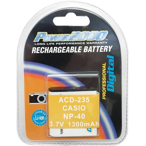 Shop Vidpro Power 2000 Li Ion Battery For Casio Np 40 Kodak Lb 060 White Overstock 30877779