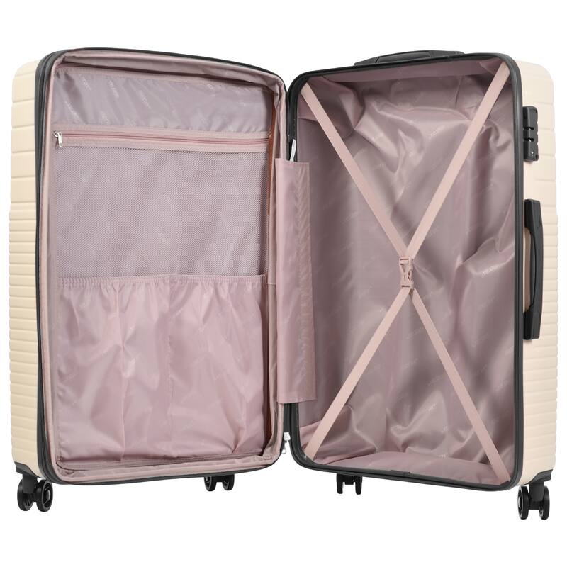 3 Piece Hardshell Luggage Spinner 8 Wheels Suitcase Sets (20"24"28")