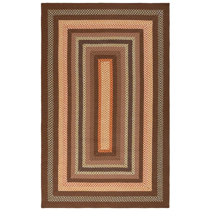 SAFAVIEH Handmade Braided Tomislava Country Rug - 6' x 9' - Brown/Light Brown