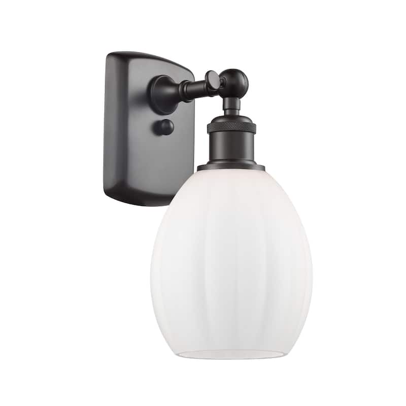 Innovations Lighting Eaton 12" Tall Bathroom Sconce - Oil Rubbed Bronze / Matte White