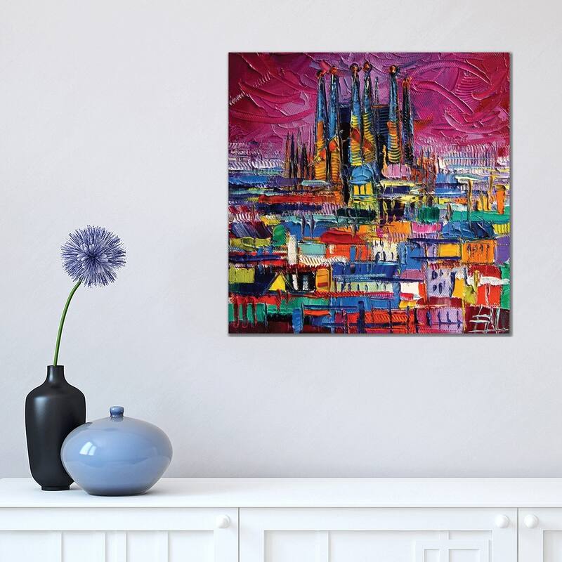 iCanvas "Barcelona Colors" by Mona Edulesco Canvas Print - 18x18x1.5