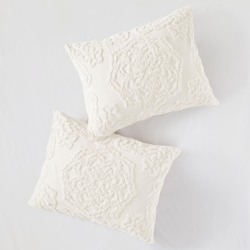 Madison Park Virginia Tufted Cotton Chenille Medallion Comforter Set