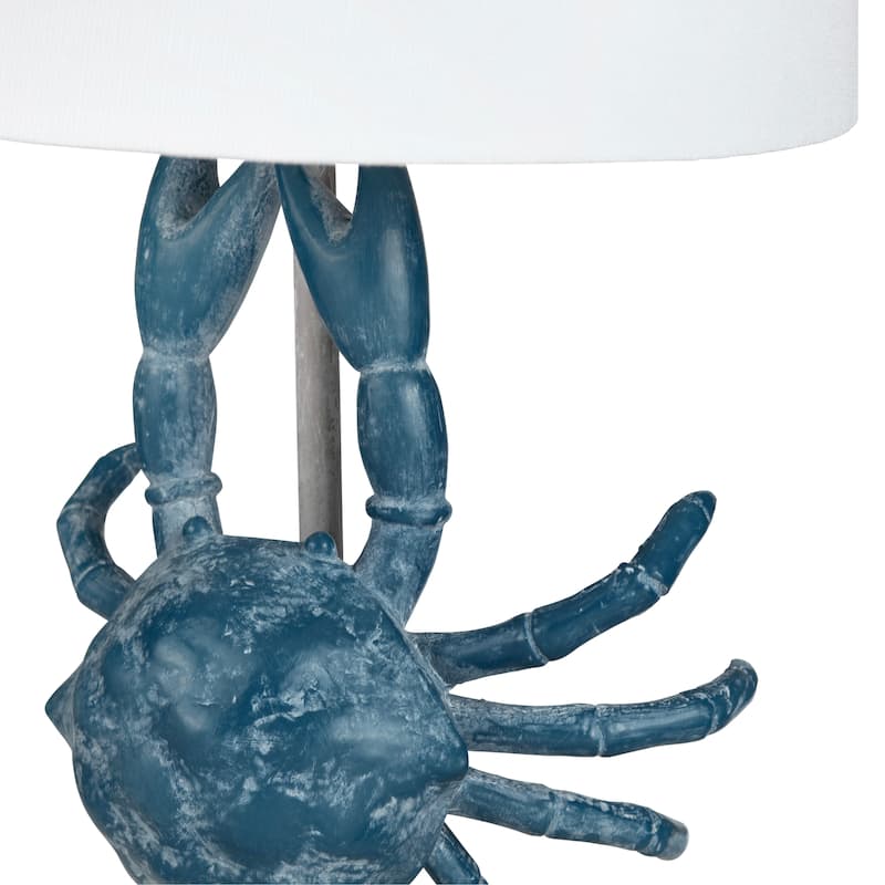 20.25"H Resin Table Crap Lamp with Shade - 10" x 10" x 20.25"