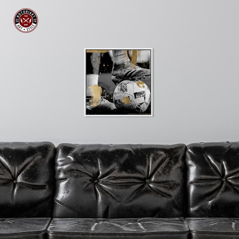 Notoriart Soccer Cleats Framed Soccer 1 Piece Canvas Wall Art