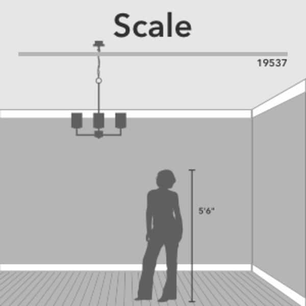 dimension image slide 3 of 10, Hunter Kerrison Chandelier - Dining Room, Entry - Contemporary, Transitional, Industrial, Rustic
