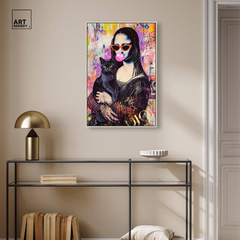 Classical Gal and Her Companion Canvas by Art Remedy
