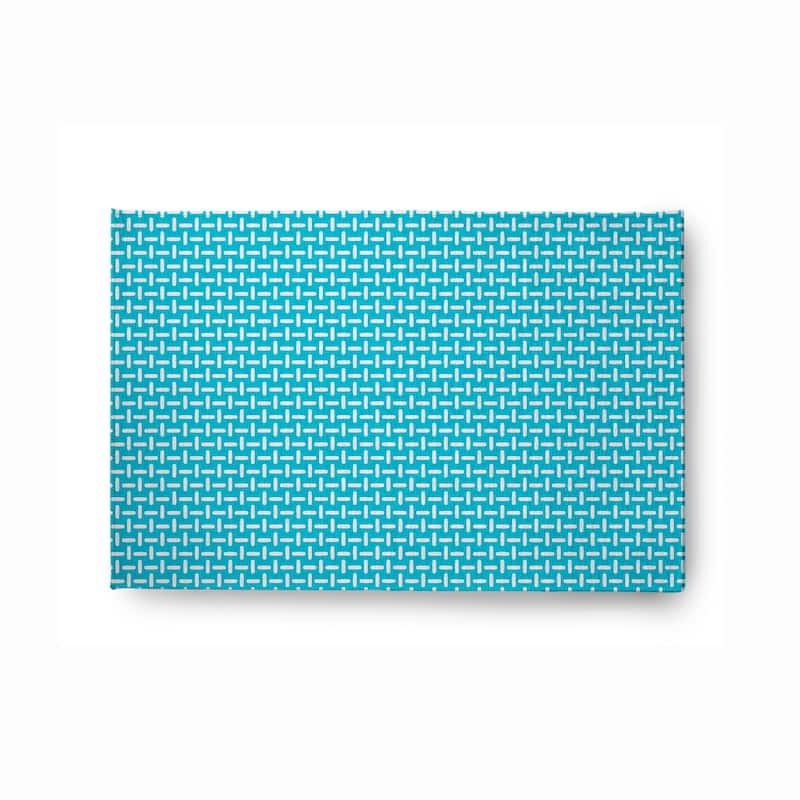 Woven Stitch Soft Chenille Rug - 2' x 3' - Turquoise