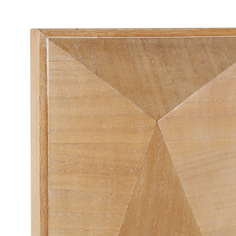 Brown Wood 3D Geometric Home Wall Decor (Set of 3)