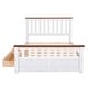 preview thumbnail 8 of 24, Full Wood Platform Bed with Drawers - Classic Pine Wood Construction