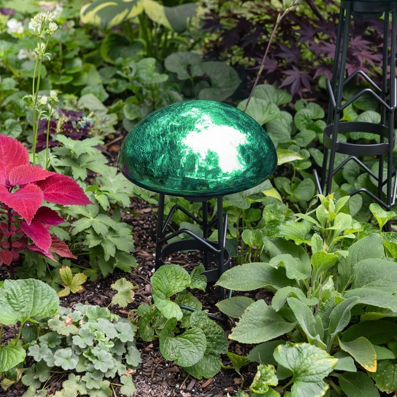 Achla Designs Glass Toadstool Gazing Globe Ball, 9 Inch Diameter