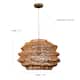 Modern Wicker Rattan Coastal Basket Pendant Light Handwoven - 19" Wide