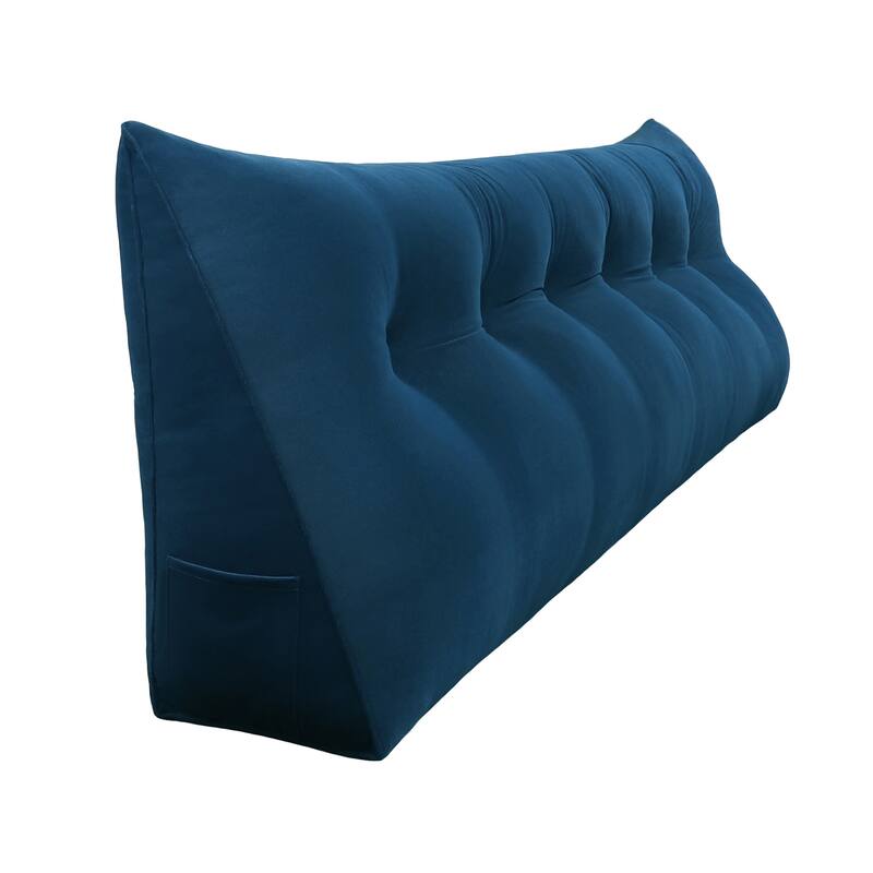 WOWMAX Bed Rest Wedge Bolster Headboard Back Support Pillow Velvet