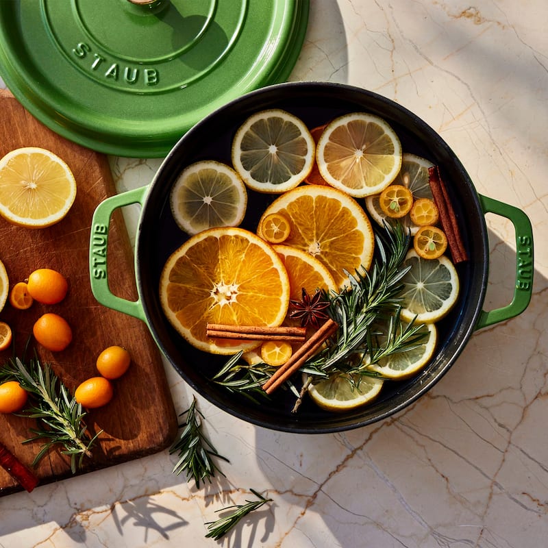 STAUB Cast Iron 4-qt Round Cocotte