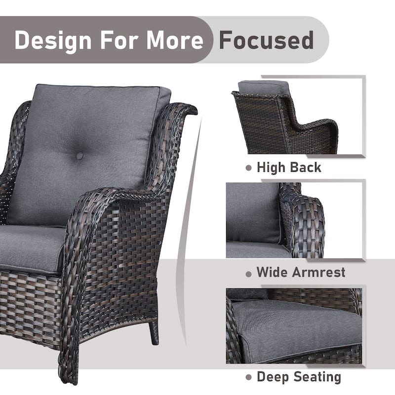 Outdoor Glider Loveseat Sofa Funitre Set
