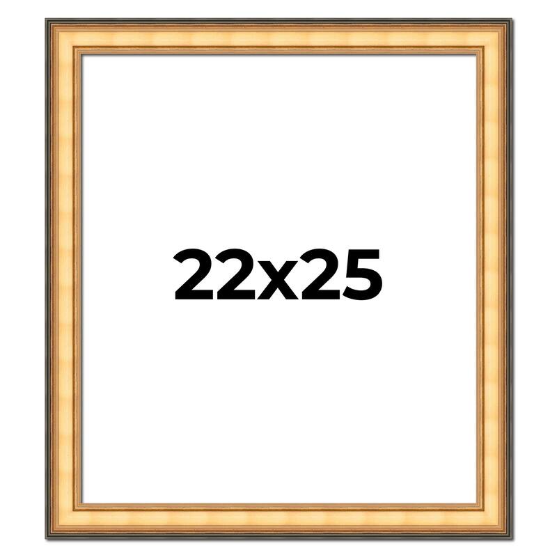 22x25 Frame Gold Plein Aire Solid Wood Picture Frame Width 2 Inches |