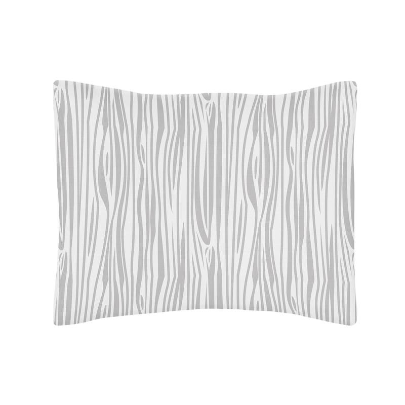 Sweet Jojo Designs Grey Black Red Woodland Plaid Arrow Rustic Patch Collection Boy 3pc Full / Queen-size Comforter Set