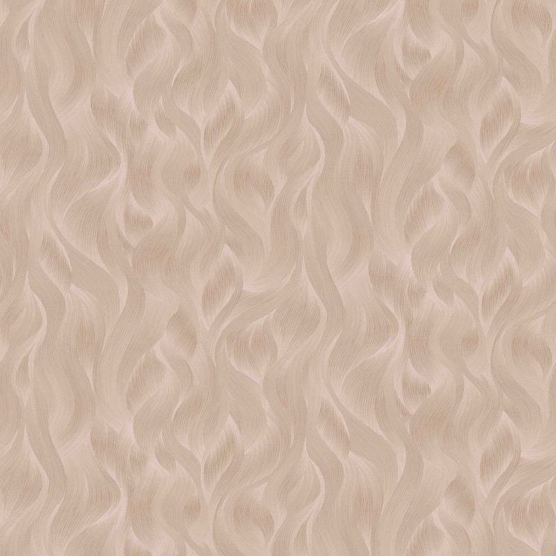 Galerie Wallcoverings Elle Decor 3D Embossed Wave Effect Non-Woven Glitter/Shimmer Wallpaper Roll - 33 feet x 21 inches - Blush Pink