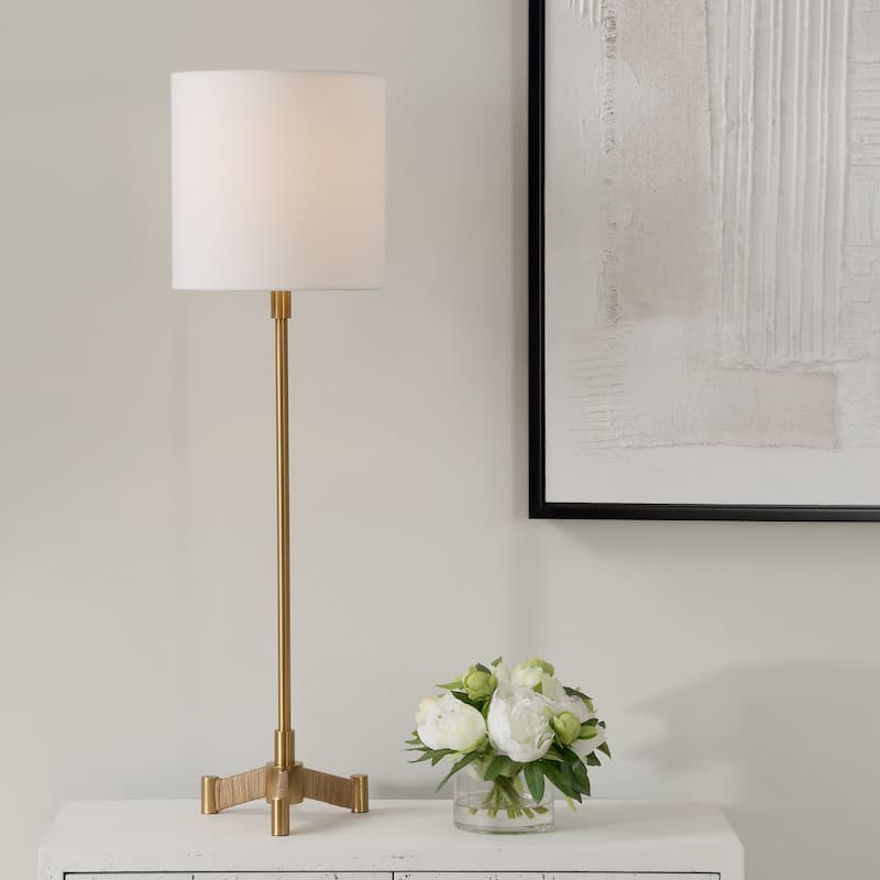 Uttermost Lautoka Brass Buffet Lamp - 36" H X 10" W X 10" D