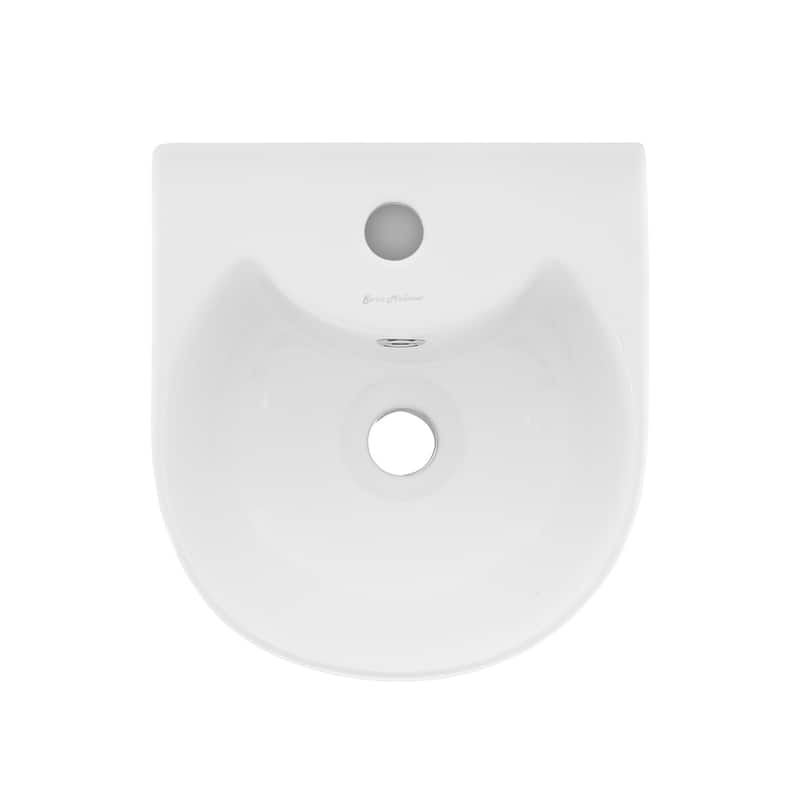 Besanon Rounded Basin Pedestal Sink - 12.2" x 13" 32.7"