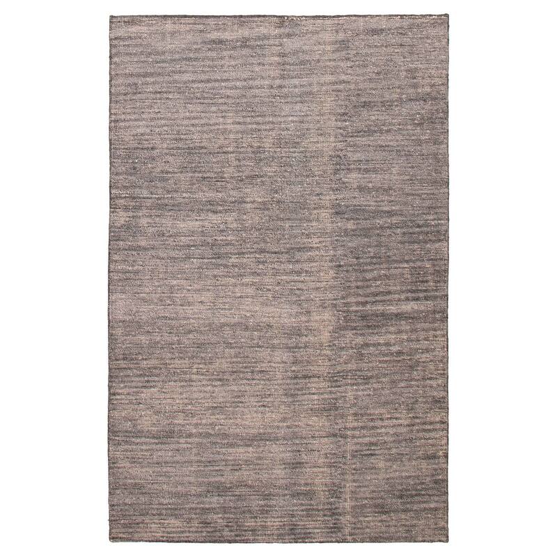 ECARPETGALLERY Hand-knotted Loreto Grey Silk Rug - 6'0 x 8'10 - Dark Grey - 6'0 x 8'10