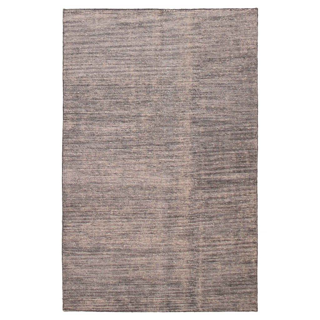 ECARPETGALLERY Hand-knotted Loreto Grey Silk Rug - 6'0 x 8'10