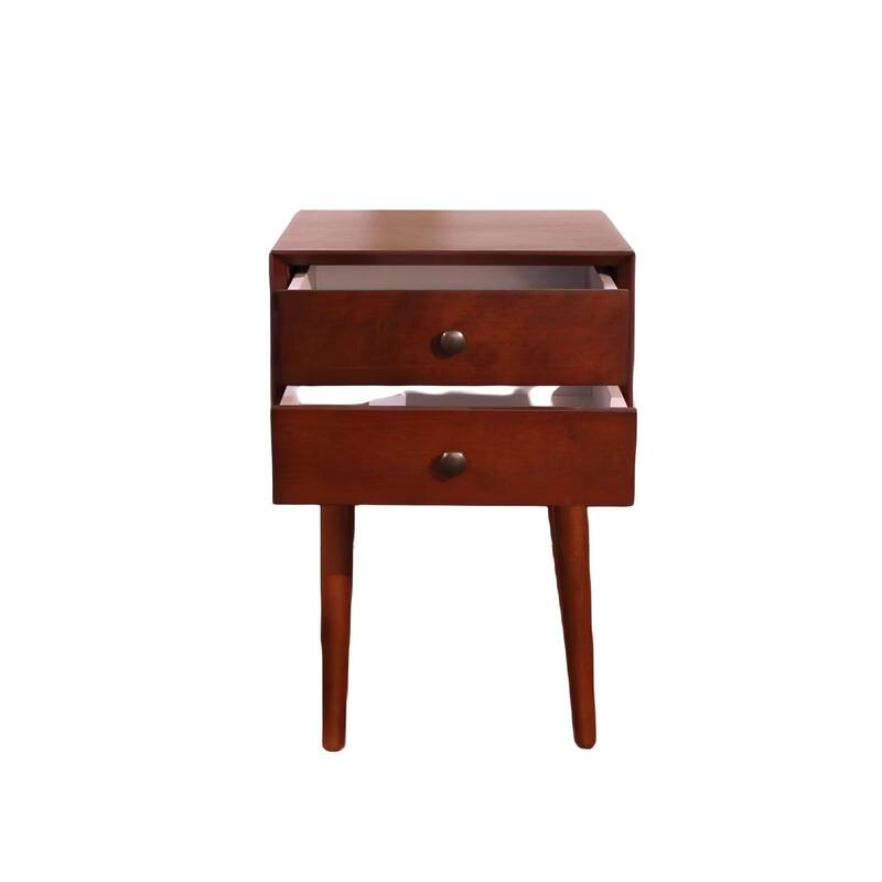 Nightstand with 2-Drawers, Small Side End Table with Storage