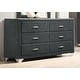preview thumbnail 19 of 20, Melody Modern Classic 6-drawer Upholstered Bedroom Dresser