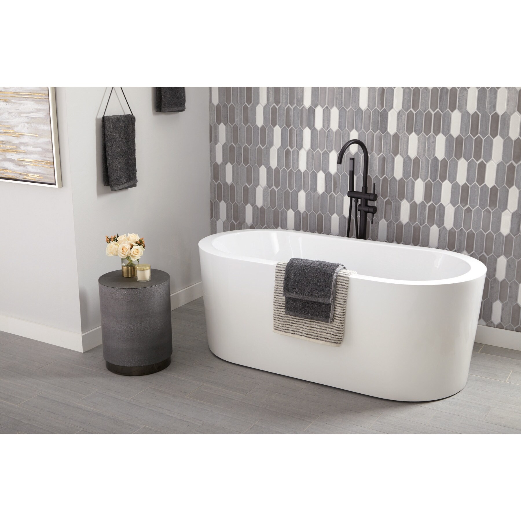 Daltile Dadblleafms1p Fonte 3 X 6 Marque Rain Drop Mosaic Wall Overstock 30302988