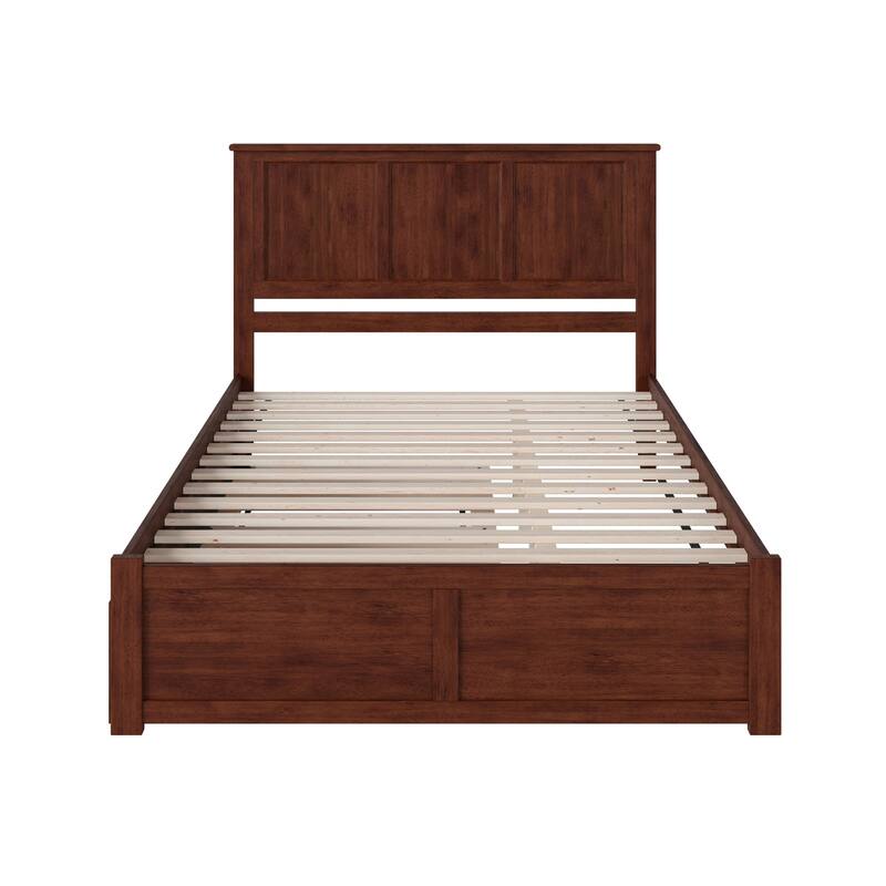 AFI Madison Platform Bed with Footboard & Twin XL Trundle