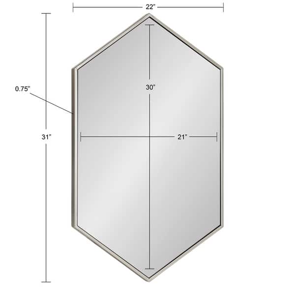 dimension image slide 5 of 8, Kate and Laurel McNeer Glam Hexagon Framed Wall Mirror