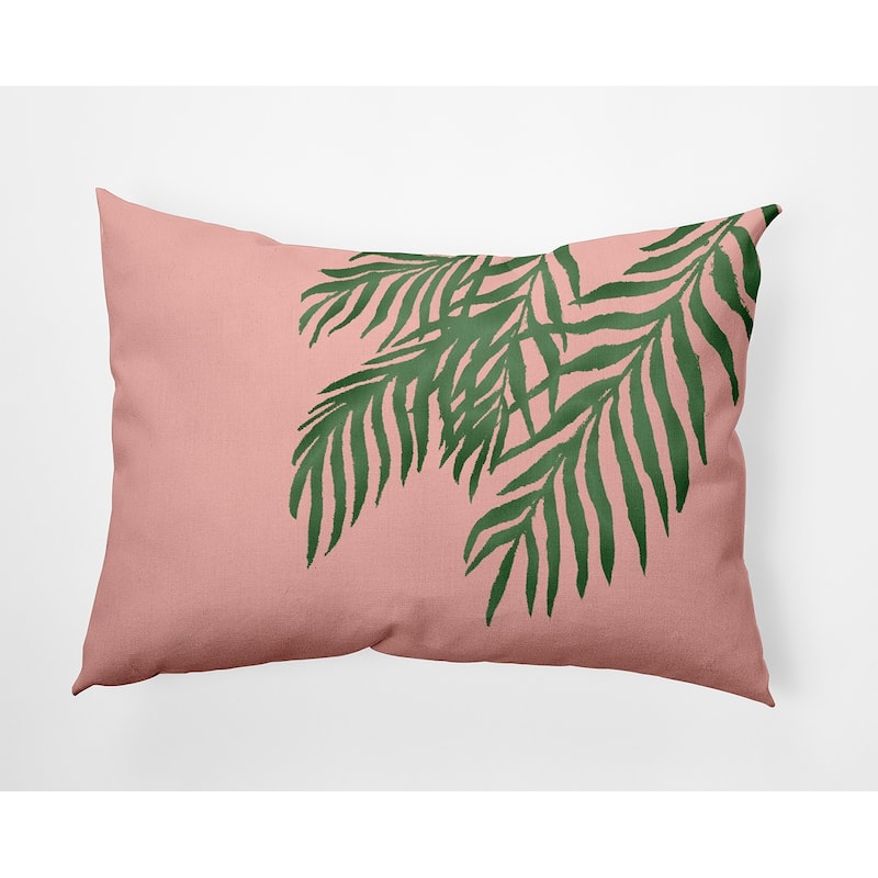 Blowing Palm Fronds Indoor/Outdoor Throw Pillow - Sage - 14" x 20"