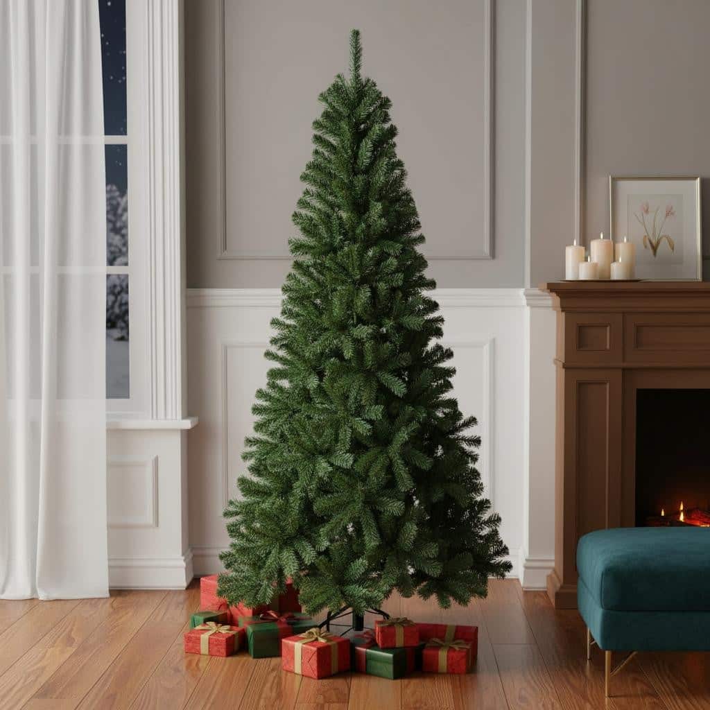 HomeRoots 6' Full Fir Christmas Tree - Green - 38.00 in. x 72.00 in. x 38.00 in.