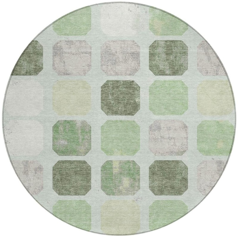 HomeRoots Geometric Transitional Rectangle Outdoor Rug