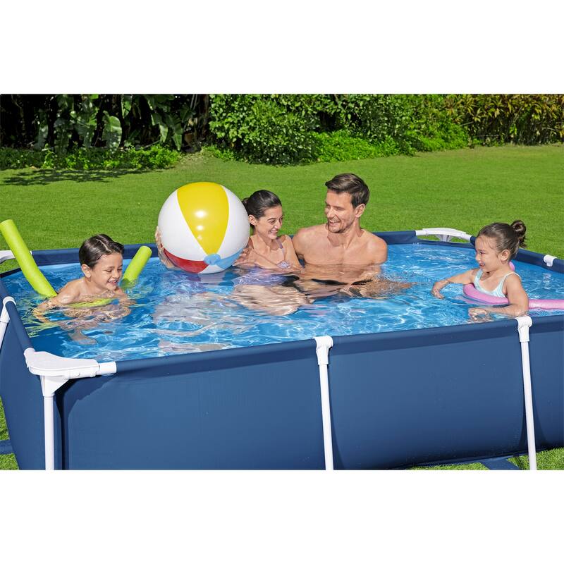 Bestway Steel Pro 8.5'x67"x24" Rectangular Above Ground Outdoor Swimming Pool