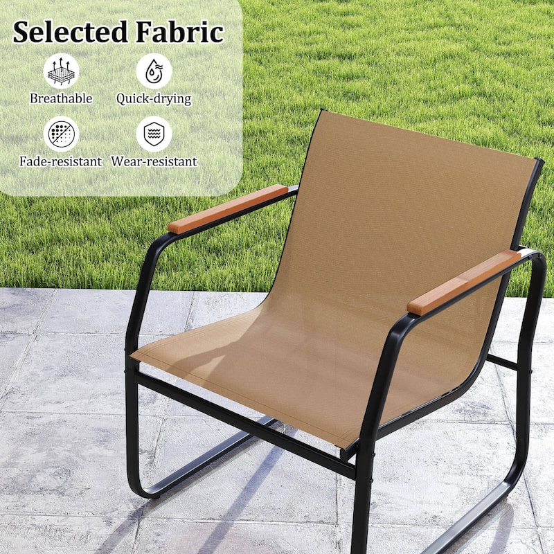 Costway 3 PCS Patio Furniture Set with Breathable Mesh Fabric and - See Details