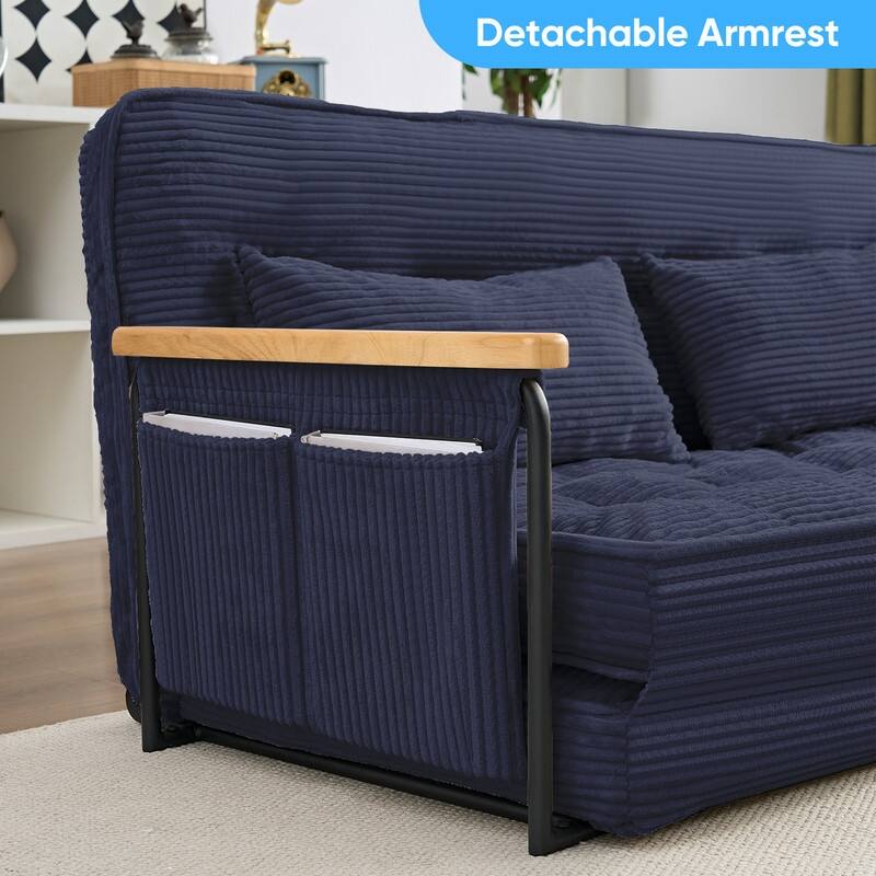 Mixoy Muti-Functional Folding Floor Sofa Bed,3-Seater,2-Seater,1-Seater Lazy Futon Sofa with 6 Position Adjustable Backrest