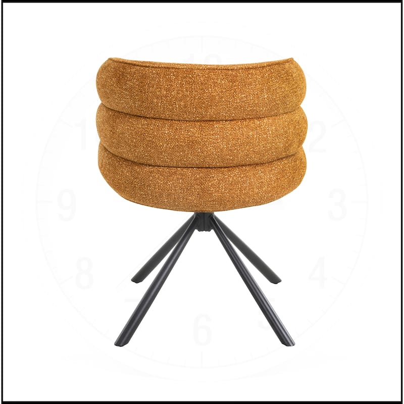 270 Degree Swivel Dining Chairs with Metal Base Set of 2