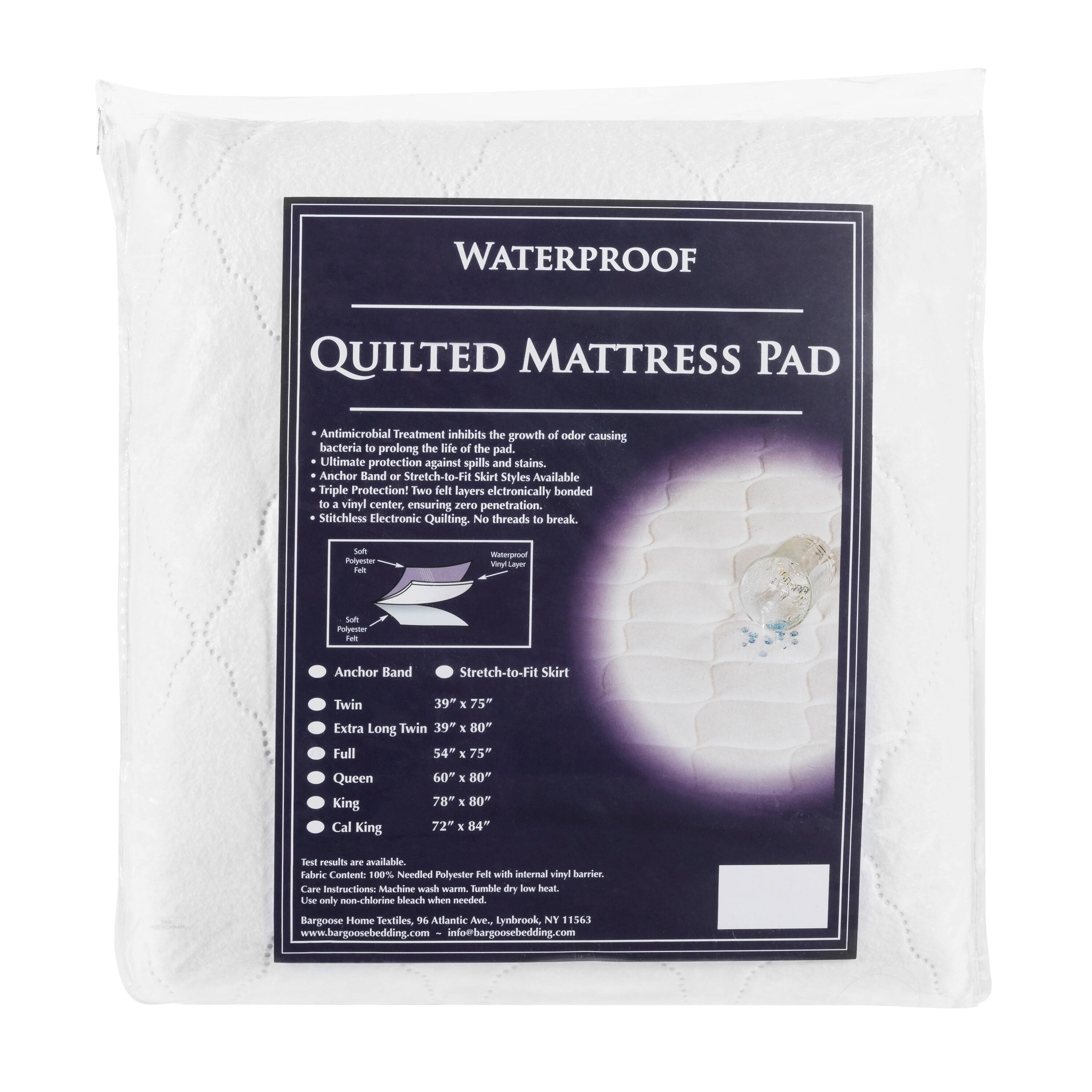 Quilted Waterproof Mattress Pad, AllergyFriendly, Reduces Dust Mite Exposure, Protects Against