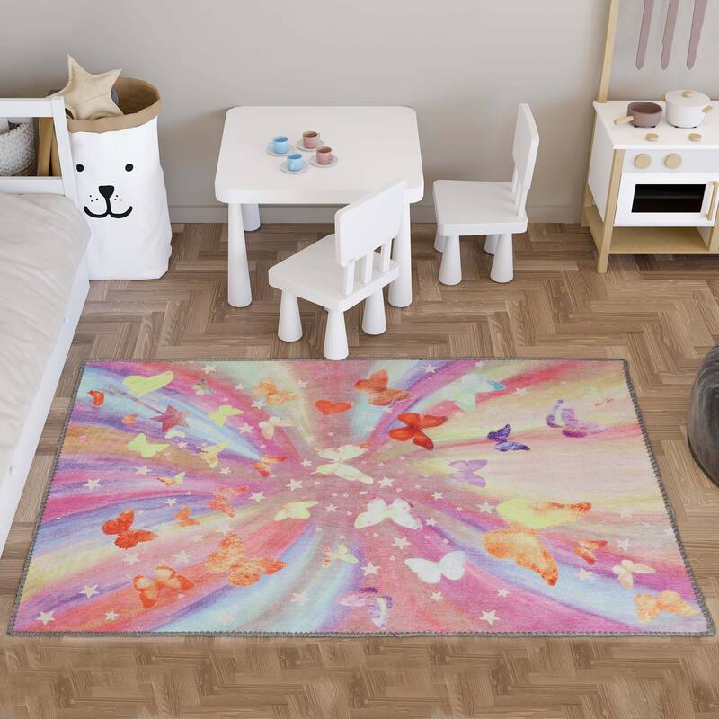 Superior Butterfly Kids Indoor Area Rug