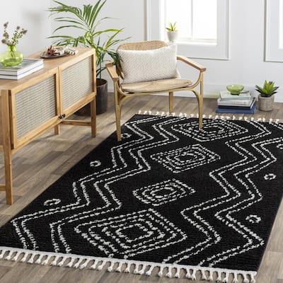 Livabliss Casual Casablanca Shag Tribal Area Rug