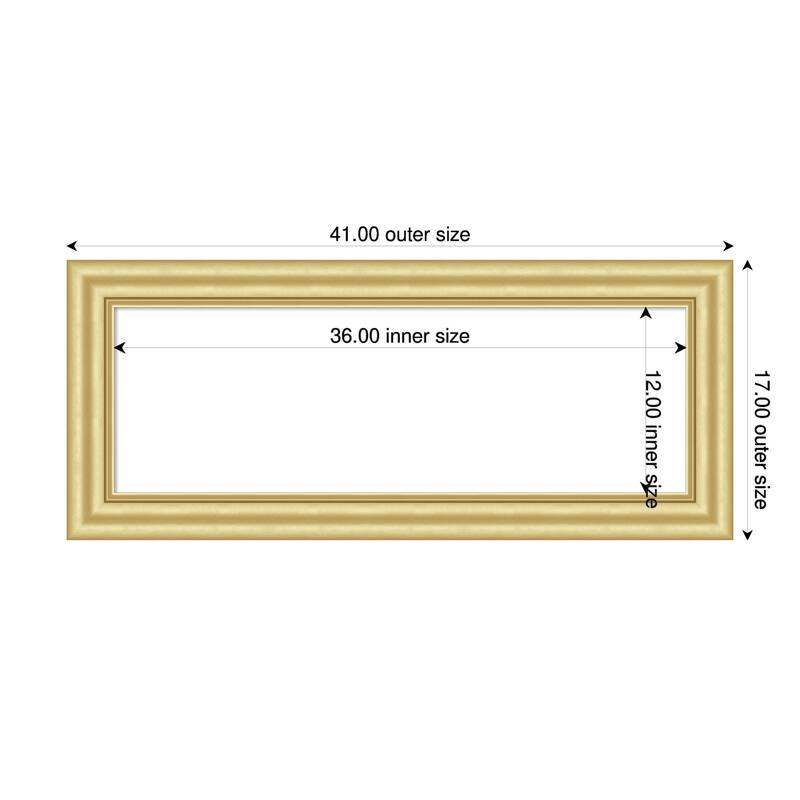 Sophia Framed Dry Erase Magnetic Board - 41 x 17 in - Sophia Gold