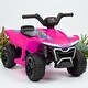 preview thumbnail 1 of 5, 6V Kids ATV Quad Ride-On Toy, 4-Wheeler Battery Powered with Lights, Forward & Reverse, Max 1.6MPH Pink