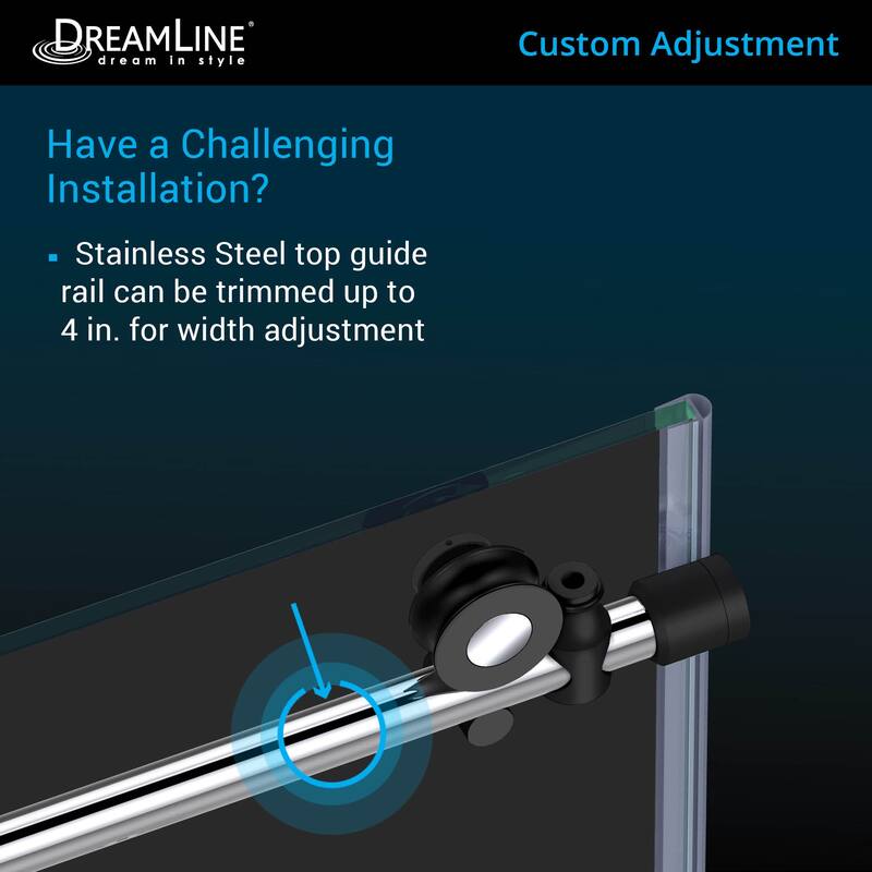 DreamLine Enigma-X 34 1/2 in. D x 48 3/8 in. W x 76 in. H Sliding Shower Enclosure - 34.5" x 44.38" - 48.38"