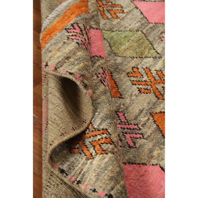 Square Geometric Moroccan Oriental Area Rug Handmade Wool Carpet - 5'9" x 6'4"