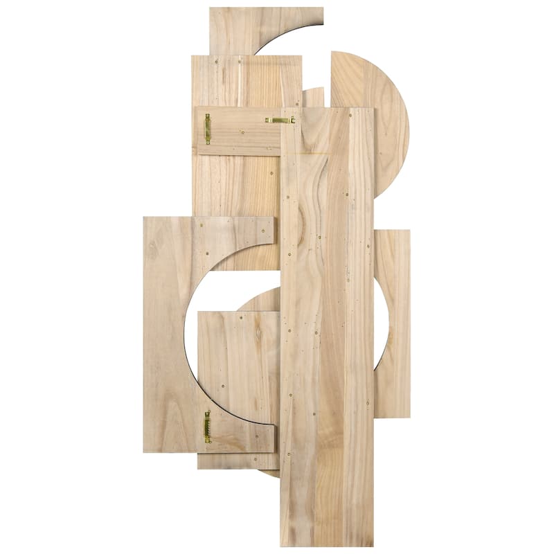 "Luminous Whisper,Dusk" Hand Made & Hand Finished Dimensional Solid Paulownia Wood Abstracts Wall Art