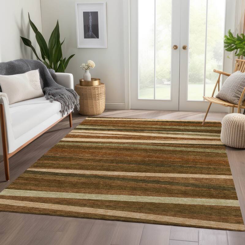 Premium Washable Super Soft Modern Stripes Mayfield Rug